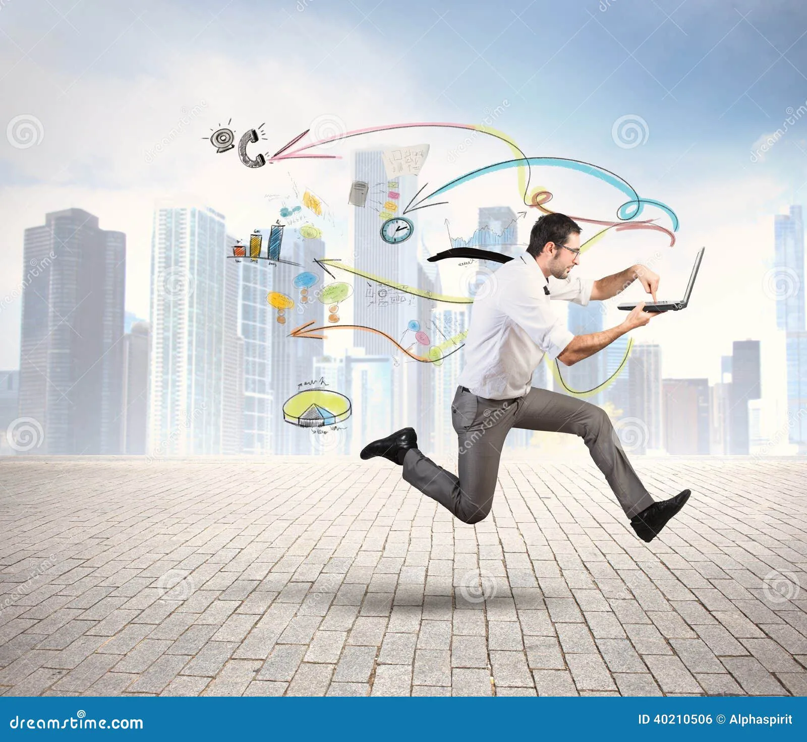 Fast Business Concept Running Businessman 40210506